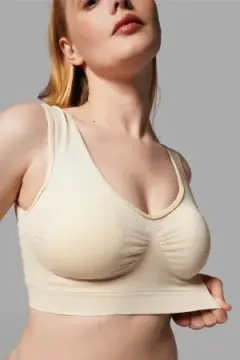 Toparlayıcı Sıkılaştırıcı Kalın Askılı Pedli Büstiyer 5040 Bej
