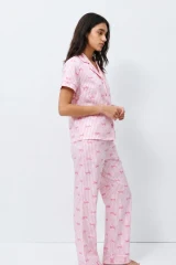Standart Boy Elastanlı Pembe Pijama Takımı