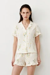 Kadın Relaxed Lastikli Çok Renkli Pijama Takımı