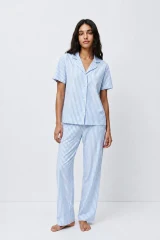 Standart Boy Elastanlı Mavi Pijama Takımı