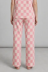 Kadın Kısa Kollu Rahat Pembe Pijama Takımı 4727