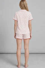 Kadın Şortu Rahat Ekru Pijama Takımı 4747