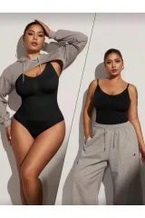 Seamless Zıbın Korse Çıtçıtlı Body 2 Beden İncelten Toparlayıcı Push Up Etkili Karın Bel Göbek Sıkılaştırıcı Kadın Body Korse 9051 Siyah