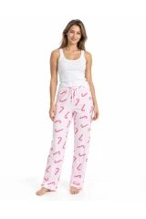 Kadın Çizgili Bluz Desenli Askılı Beyaz Pijama Takımı