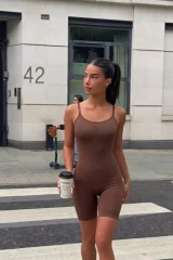 Kadın Sıkılaştırıcı Kahverengi Casual Esnek Body