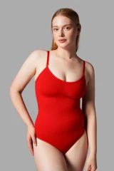 string zıbın sıkılaştırıcı toparlayıcı örme kumaş body 9052 Kırmızı