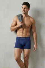 DİKİŞSİZ NEFES ALABİLEN RAHAT BOL KESİM ERKEK BOXER 2014 Lacivert