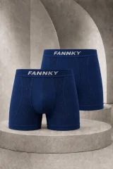 Erkek Casual Comfort Günlük 2 Li Lacivert Boxer